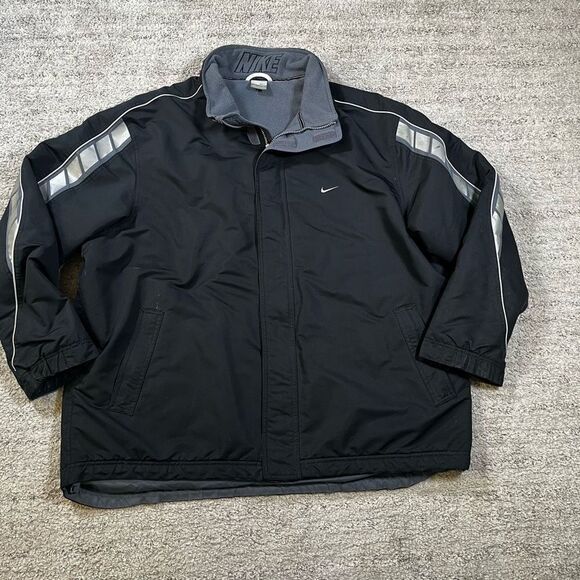 Vintage Y2K Early 2000’s Nike Fleece Lined Jacket Men’s Coat - Picture 2 of 10